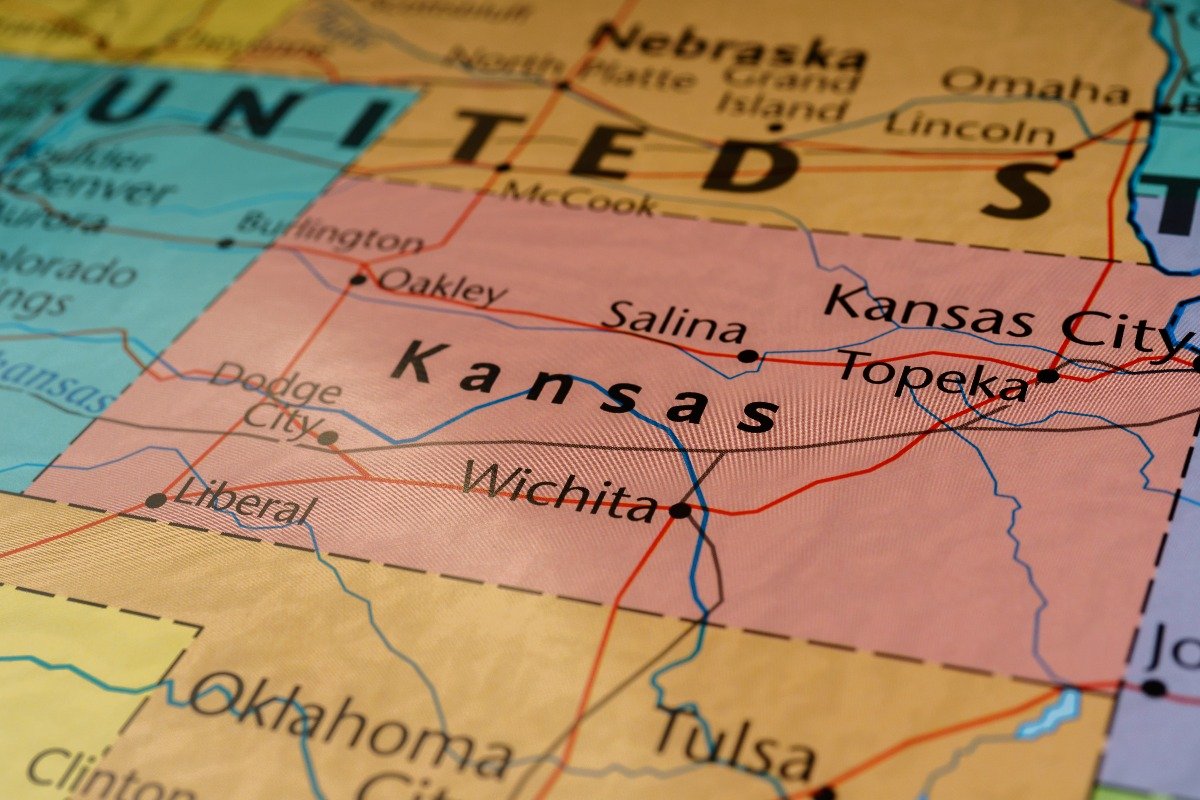 kansan on a map